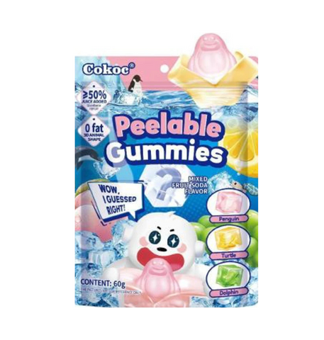 Cokoc Peelable Gummies Mixed Fruit Soda